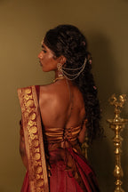 Half Saree - Maroon