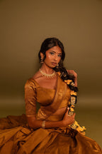 Half Saree - Gold - close up